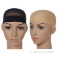 USEXY durevole in maglia stretungabile tessitura di dimensioni gratuite elastico berretto con parrucca per parrucca con beige nero